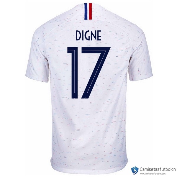 Camiseta Seleccion Francia Segunda equipo Digne 2018 Blanco